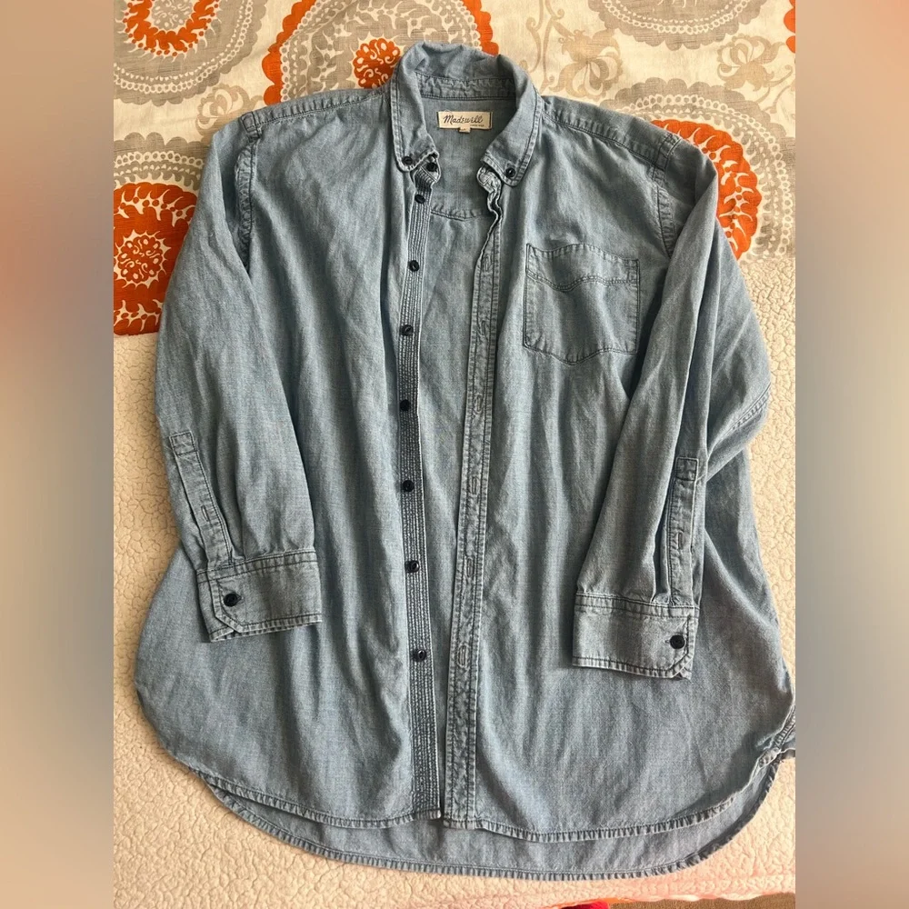 Madewell Blue Denim Textile - Picture 1 of 7